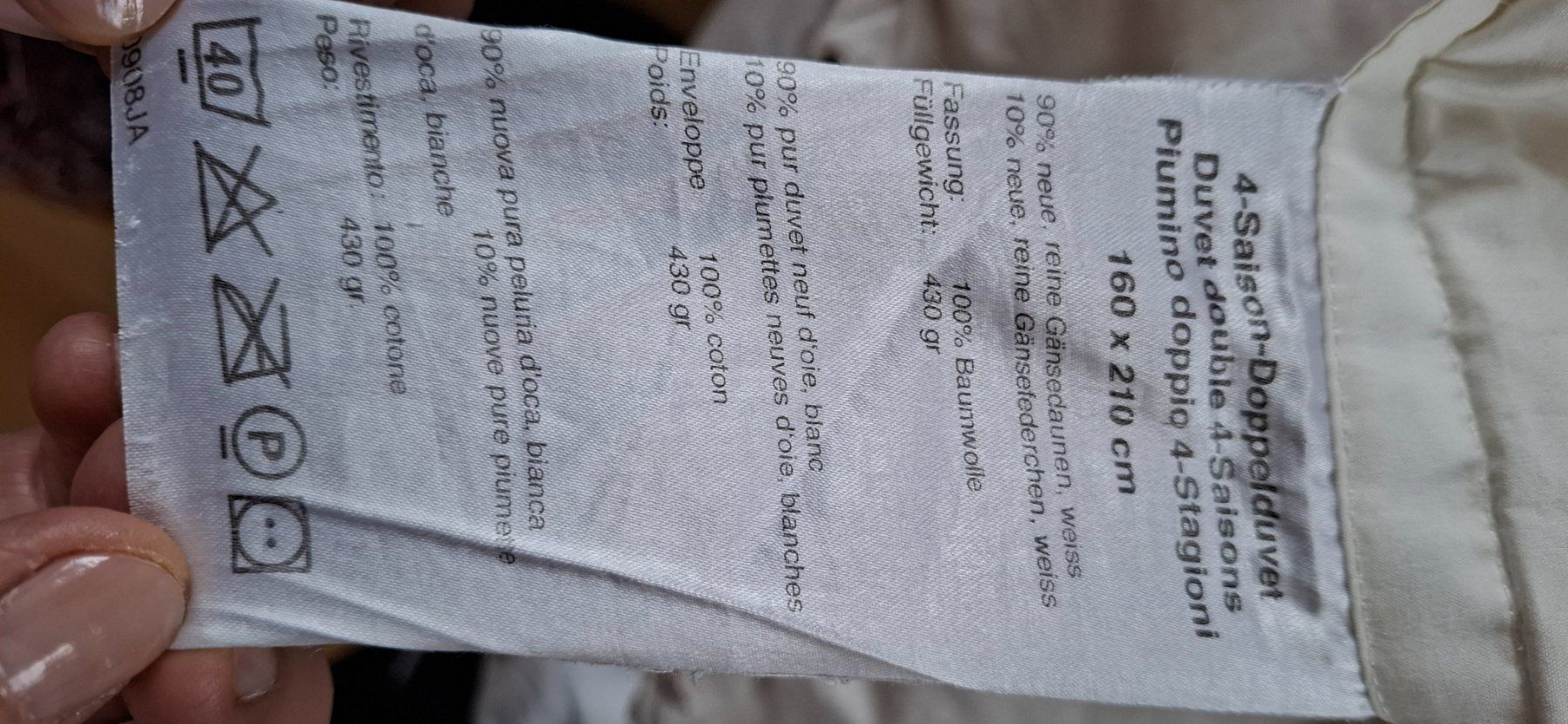 Coperte: 2 x 4-Saison-Doppelduvet mit Anzug – Usato da Muttenz venduto da Iwan1 1