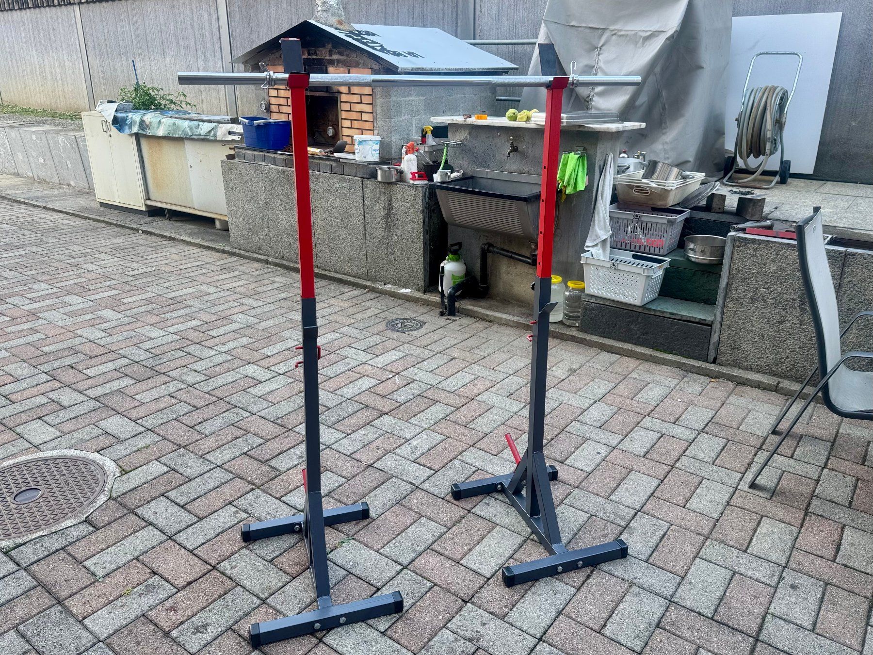 Hometrainer: Rack con bilanciere e cuscino per il collo – Usato da Osogna venduto da Cash596 5