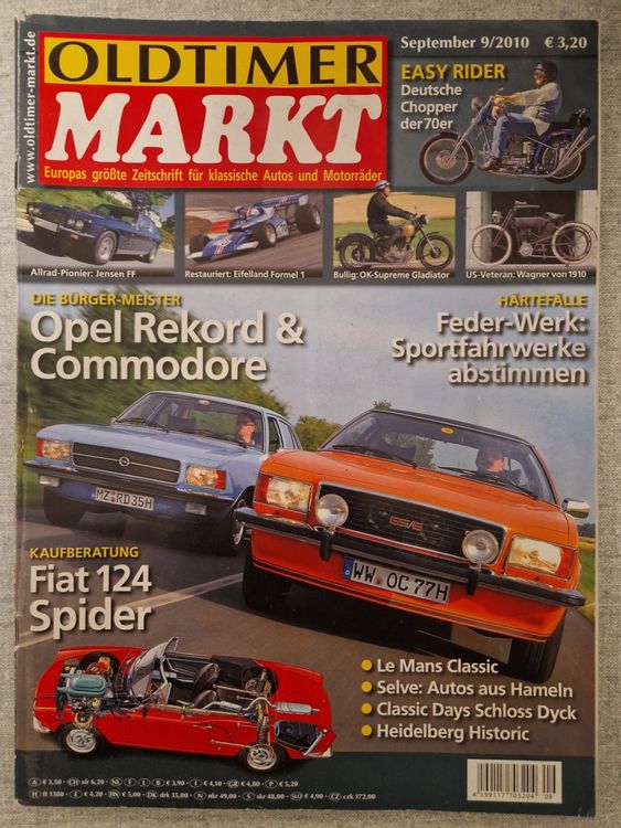 Opel Rekord & Commodore Jensen FF Fiat 124 Spider Bmw M3 (Gebraucht) in ...