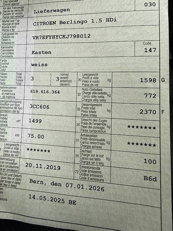 Veicoli commerciali: Citroen Berlingo – Usato da Schliern b.Köniz venduto da rafal32 4