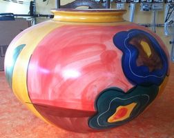 NEUF : Vase terre cuite - forme un peu ronde-ovale