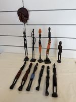 Sculpture africaines bois lot 12 pièce