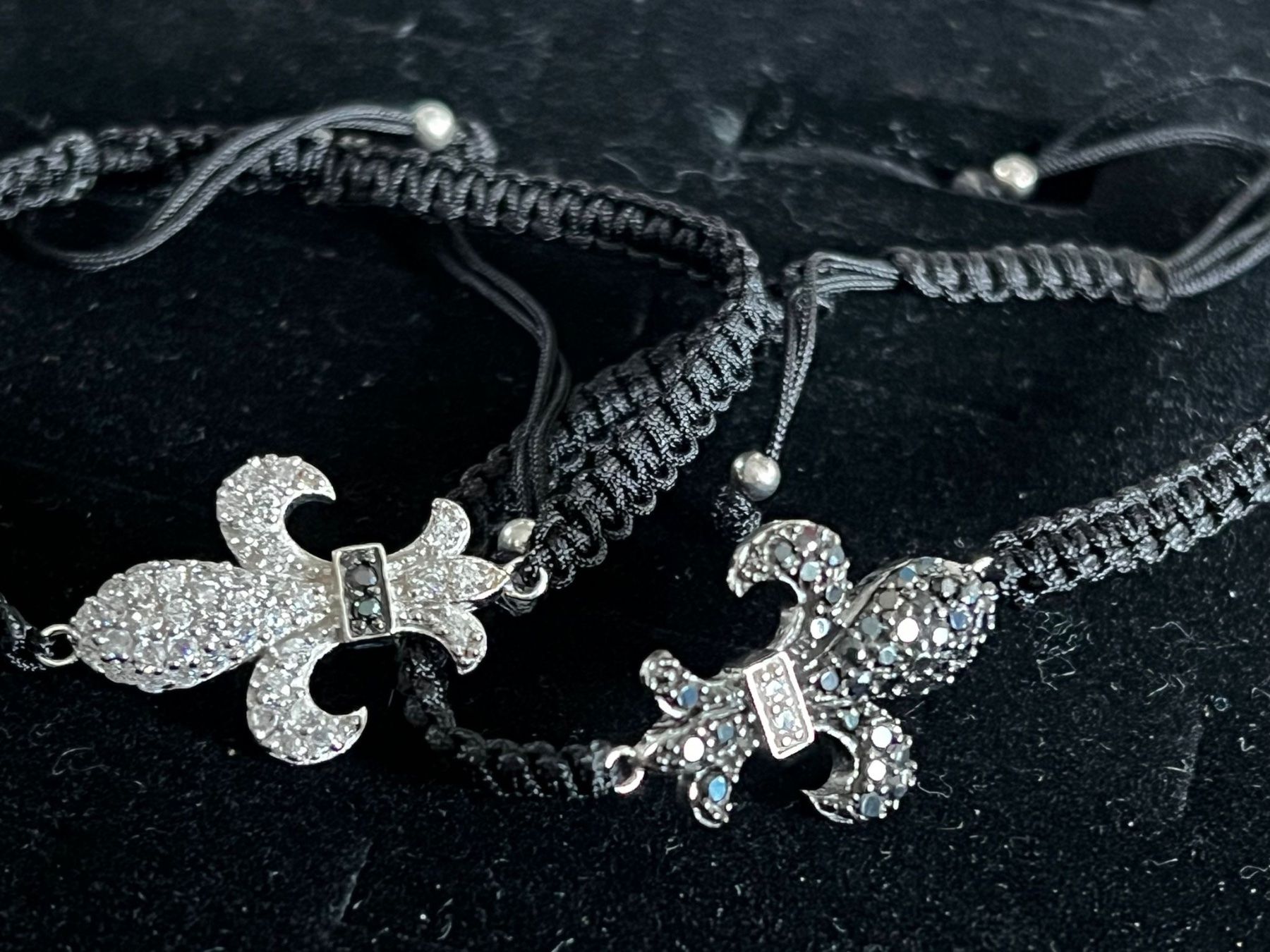 Armbänder & -reifen: Stoff Armband mit Silber und zirconium – Neu (gemäss Beschreibung) aus Teufen Ar von Exclusive.stuff.CH 1