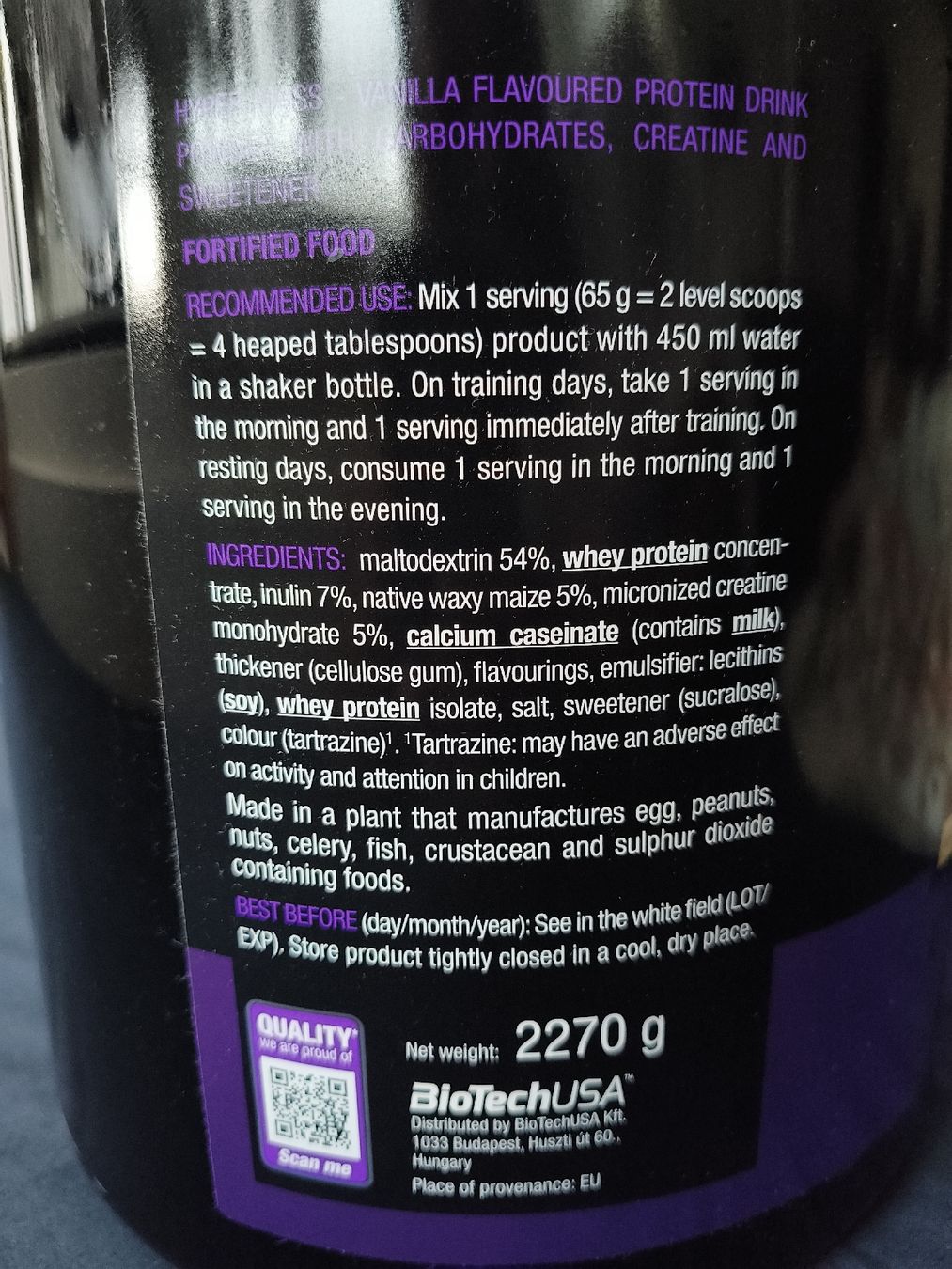 Cibi & Specialità: BioTech USA Hyper Mass, 2270 g Dose, Vanille – Nuovo e nell'imballaggio originale da Zürich venduto da sha_vw65 3