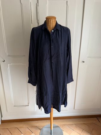 LA CAMICIA - Blusenkleid dunkelblau fliessend 38