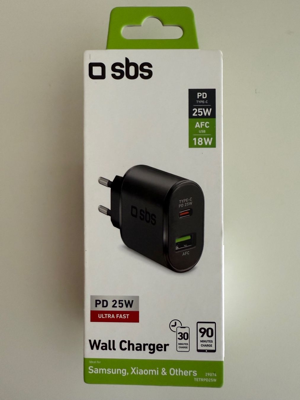 Caricabatterie: SBS charger 25w – Nuovo e nell'imballaggio originale da St-Gingolph venduto da GoldenKeys
