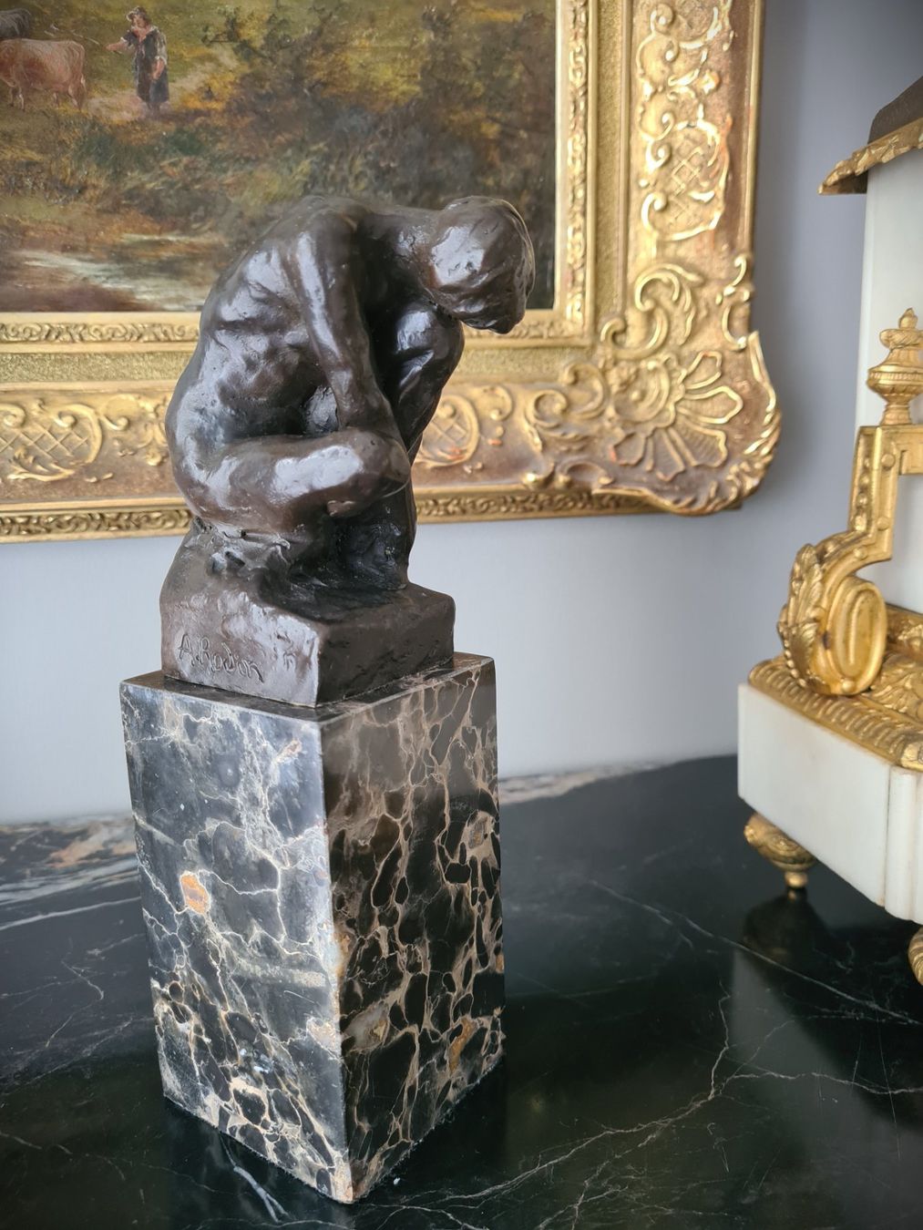 Sculture & Statue: Schöne Bronze Skulptur / "Der Denker" – Usato da Rotkreuz venduto da Dobermann5 1