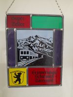Buntglasbild Guyer-Zeller-Bahn, Bäretswil, Vintage Deko!