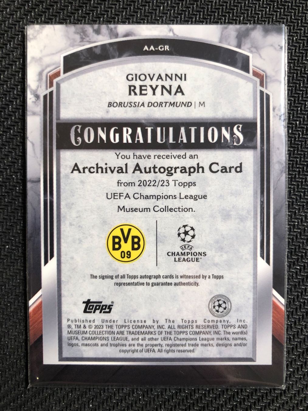 Topps Sammelbilder & Trading cards: Topps Museum Gio Reyna Autogramm 235/299 – Gebraucht aus Wangenried von Garagara 1