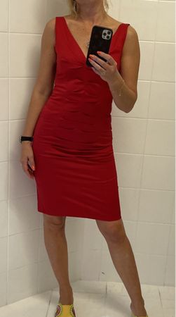 Glamour e elegante Abito rosso Sportstaff, taglia 40 -cotone