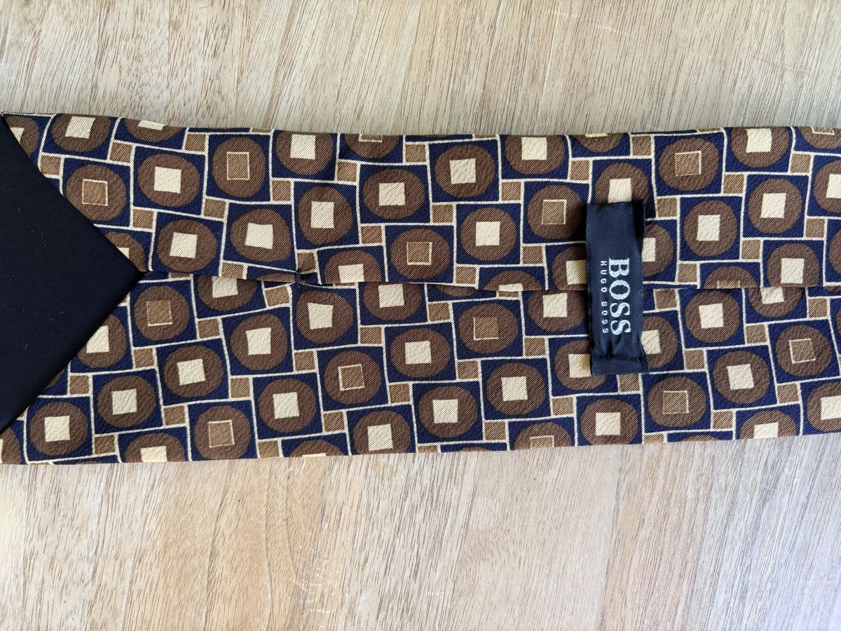 Hugo Boss Cravatte: BOSS Silk Tie Geometric Pattern – Nuovo (secondo la descrizione) da Herrliberg venduto da Mirika 3