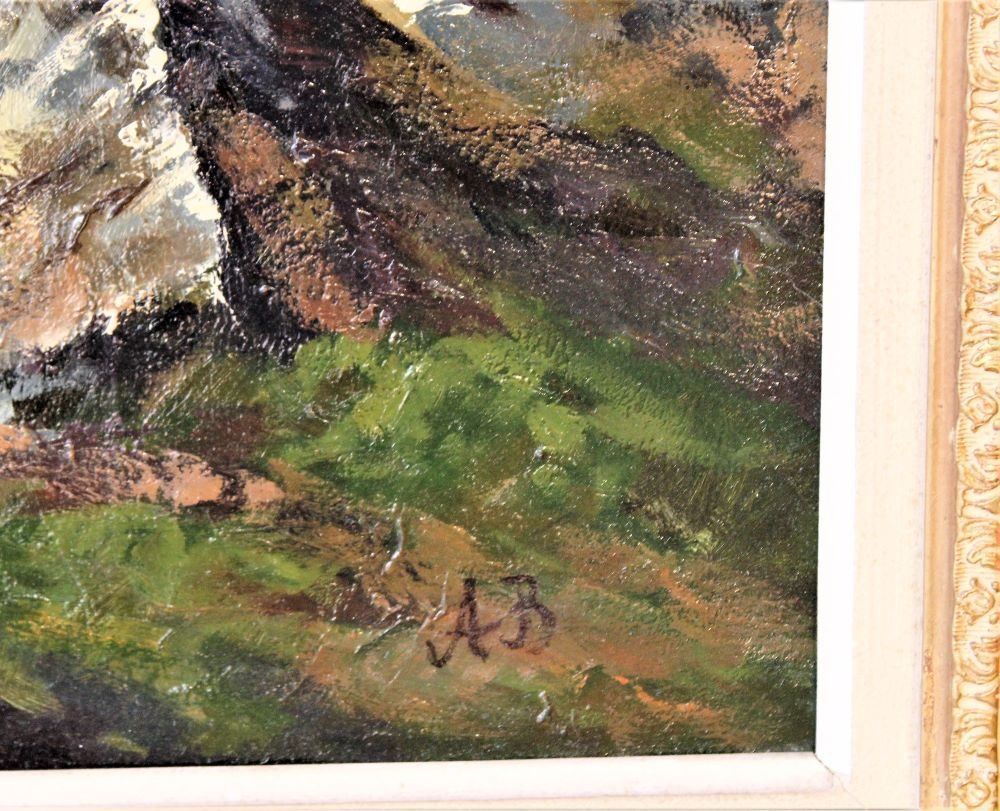 Dipinti: Anton Braith. Hirtenmädchen auf der Alm. – Usato da Trun venduto da artantic 2