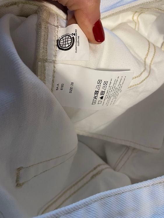 Ganni Jeans: GANNI White Denim Jeans, Grösse 28 – Nuovo (secondo la descrizione) da Spiegel b. Bern venduto da kums 5