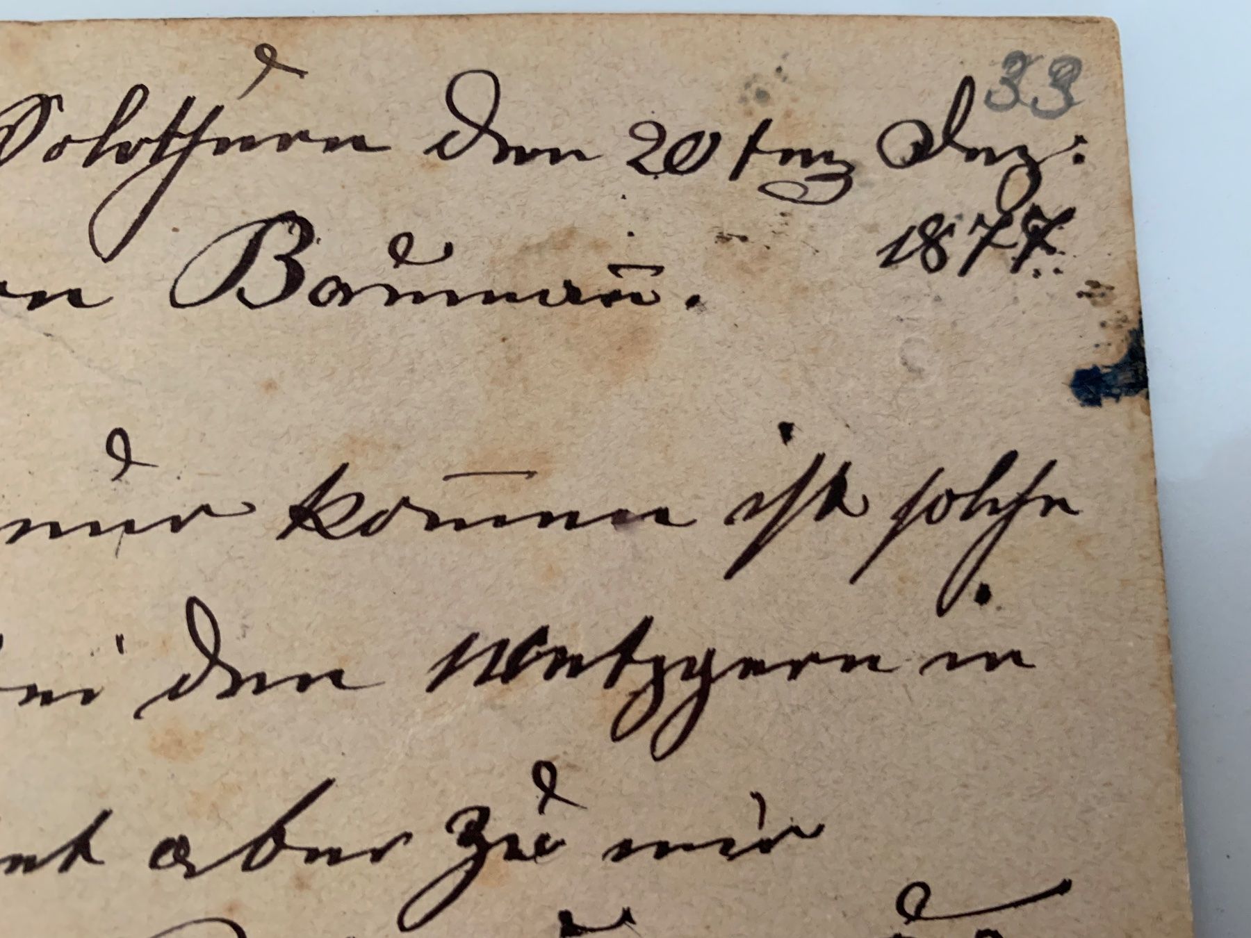 Cartoline postali: sehr alte Postkarte Schweiz Solothurn 1877 – Usato da Erlenbach ZH venduto da Ritschly 2