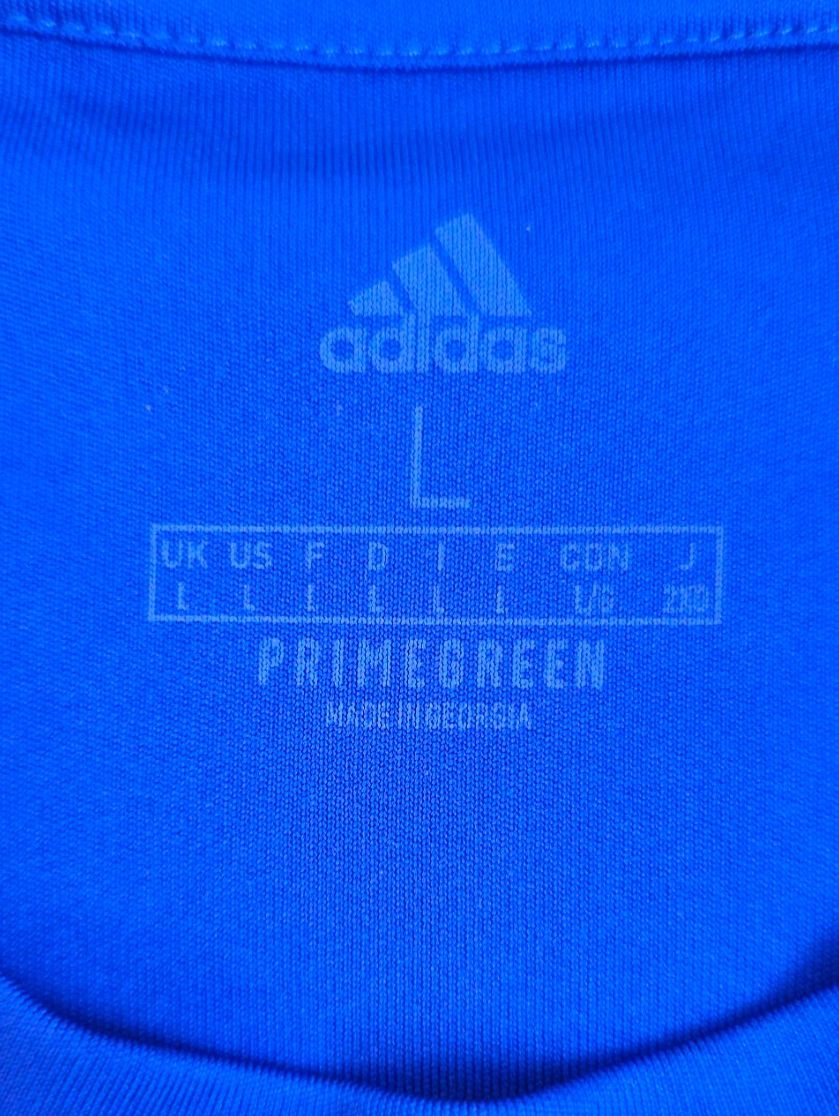 Adidas T-shirt: Adidas Shirt Blau/Neon, Gr. L – Usato da Niederglatt ZH venduto da 04iboT 3