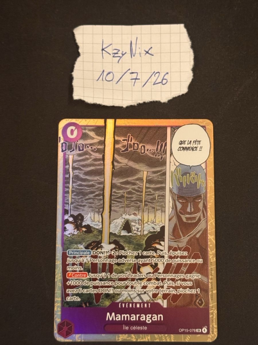 Bandai Sammelbilder & Trading cards: Mamaragan OP15-078 SR – Neu (gemäss Beschreibung) aus Vouvry von KzyNix