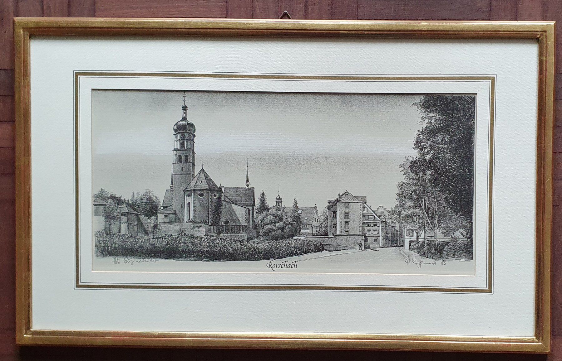 Grafica & Litografie: Bild - Rorschach Lithographie, H.R. Schmid – Usato da Kreuzlingen venduto da Rschweiz1