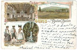 AK Gruss aus Baden-Baden 1897