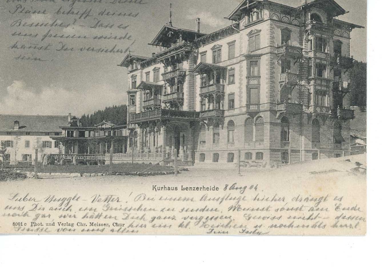 Cartoline postali: Lenzerheide Kurhaus 1904 – Usato da Dallenwil venduto da montem63