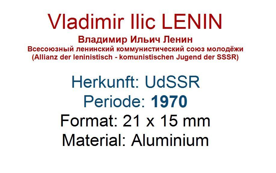 Placchette & Badge: Vladimir Ilic Lenin – Usato da Flamatt venduto da samowarow 1