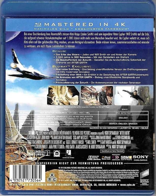 Alle DVDs: After Earth - Blu-ray Film – Gebraucht aus Dörflingen von Super-Bob 1