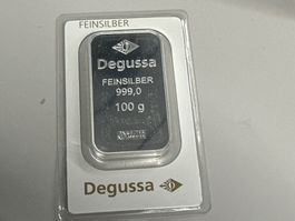 100g Silberbarren Degussa