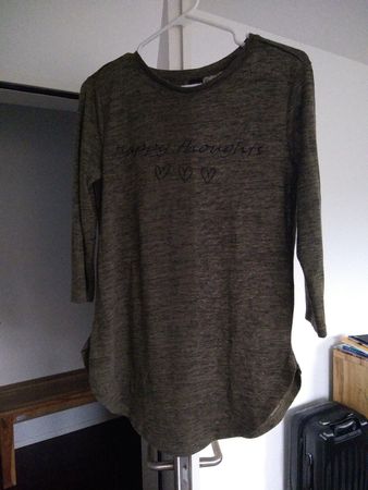 Stylish Zebra Longsleeve, Happy Thoughts, Size XS, green