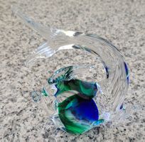 Murano Glas Fisch Deko Glasskulptur massiv