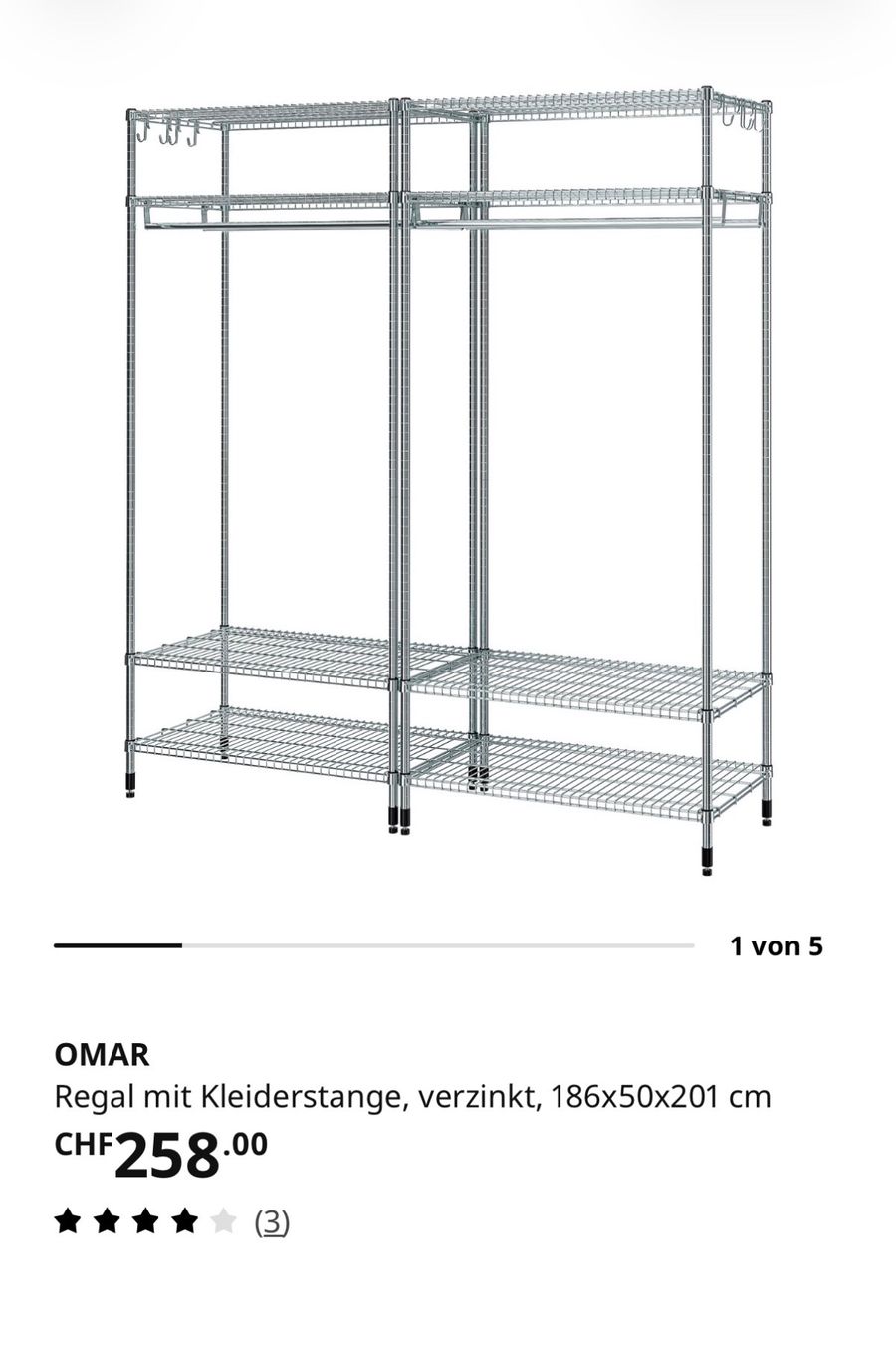 Ikea Guardaroba: IKEA OMAR Regal – Usato da Zürich venduto da jil_mhx9 1