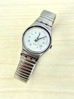 Armbanduhr Swatch silberfarbenes Metallband 