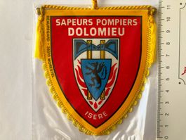Vintage Fanion/Wimpel   SAPEURS POMPIERS DOLOMIEU ISÈRE