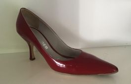 Jil Sander red burgundy pumps 37.5