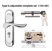 Serrure de porte en acier inoxydable de porte intérieure