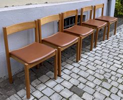 5x Vintage Stapelstühle Mid-Century-Stil