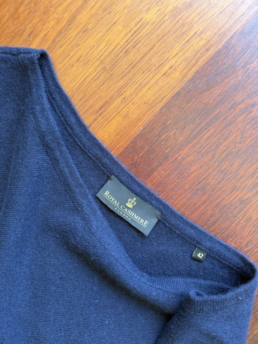 Kleider: ROYAL CASHMERE poncho robe blue taille - 42 – Neu (gemäss Beschreibung) aus Genève von iry_67wr 4