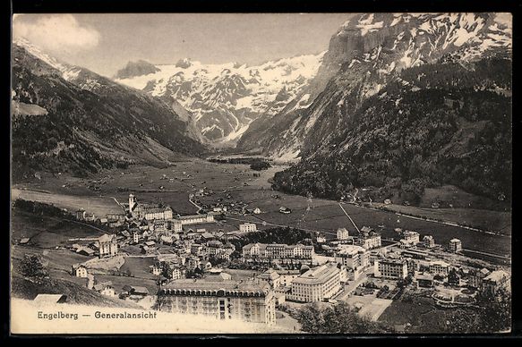 Cartoline postali: AK Engelberg, Generalansicht – Usato da Berlin venduto da bartko-reher