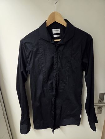 Lindbergh Smokinghemd, Grösse M, Slim Fit, neu, schwarz