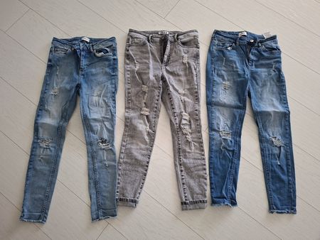 3er Set Only Jeans mit Rissen, Grösse M 30