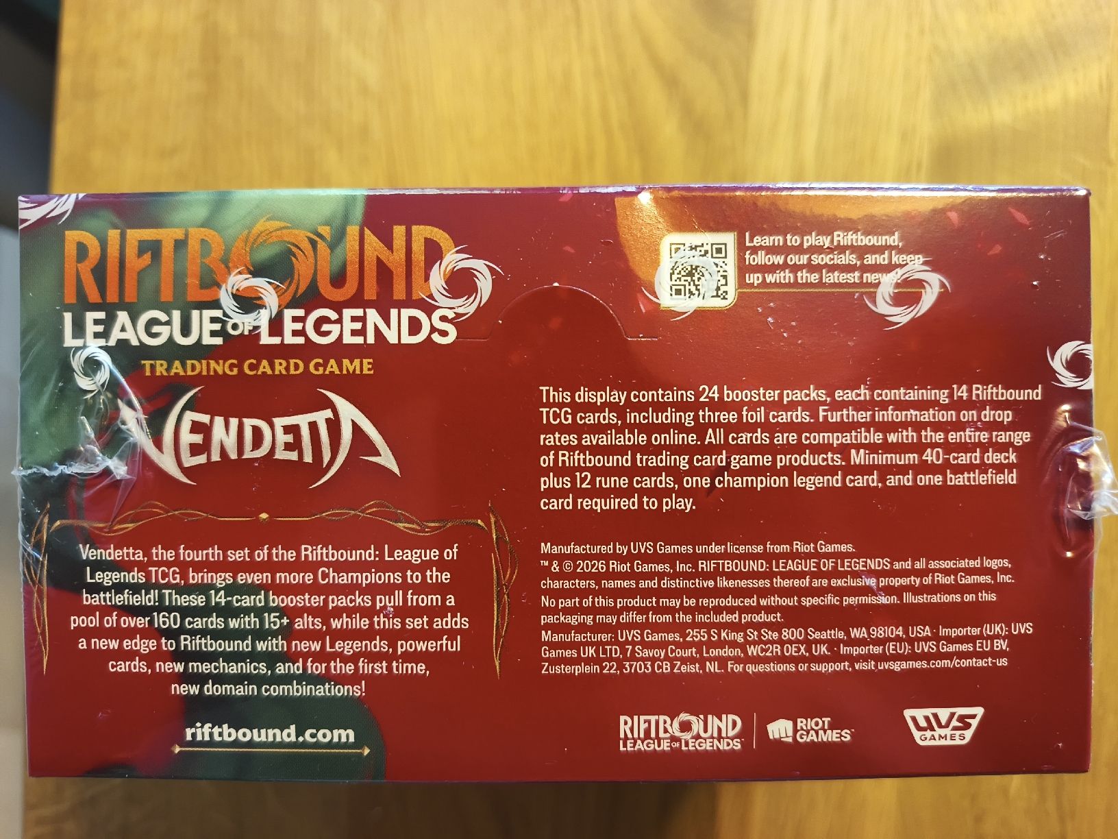 Carte collezionabili: Riftbound Vendetta Display - Originalverpackt  – Nuovo e nell'imballaggio originale da Cham venduto da oli_zc65 2