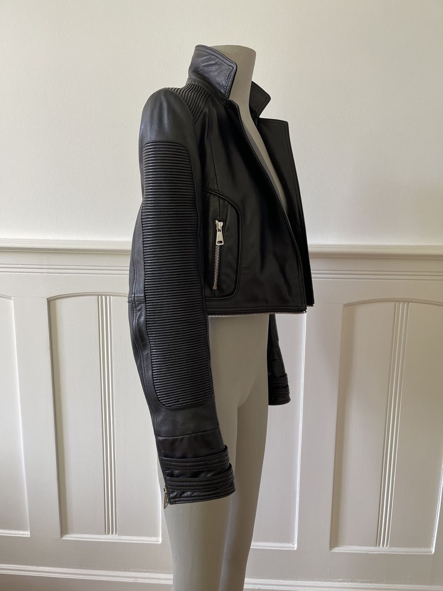 Jacken: Wandelbare Biker-Bolero-Lederjacke, Gr. M – Neu (gemäss Beschreibung) aus Zürich von Balanca 5