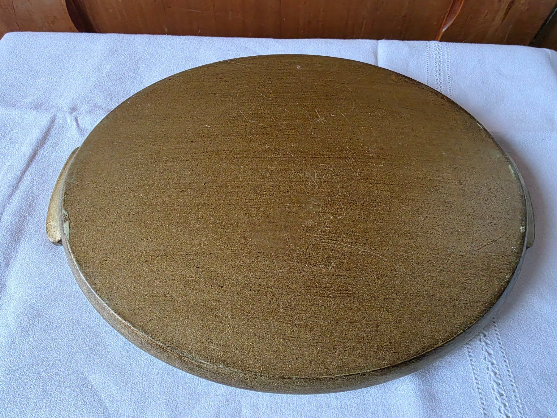 Plateaux: antikes Holz Serviertablar Tablar beige gold – D'occasion à Walterswil BE par Lonitti 3