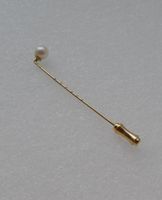 Anstecknadel Krawattennadel mit Perle 750er Gold