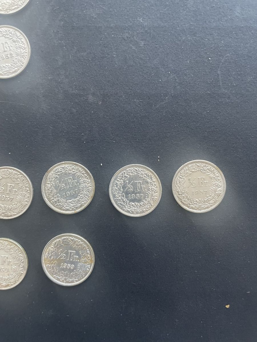 Toutes les monnaies: 13 x -.50 Silber CH Jahr diverse  – D'occasion à Meierskappel par Hala03 2