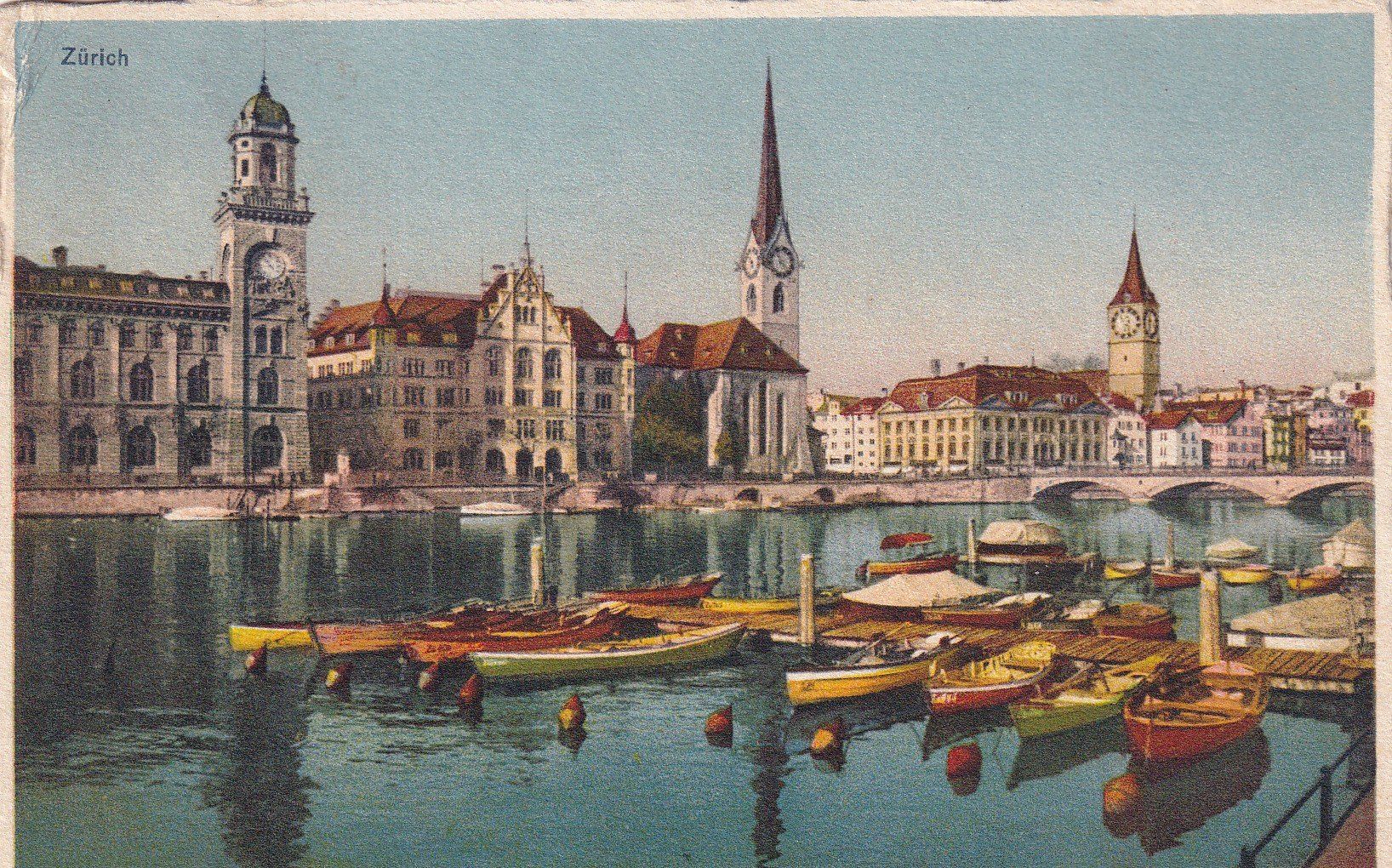 Ansichtskarten: Zürich,  Barques 1929 – Gebraucht aus Cormoret von Pascalll2001