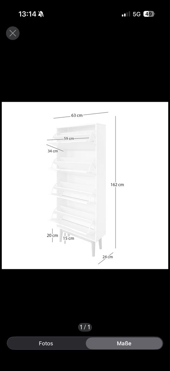 Autoribaltabili: Schuhkipper LINDHOLM Weiss-Eiche massiv H:162cm – Usato da Brüttisellen venduto da nat_5622 3
