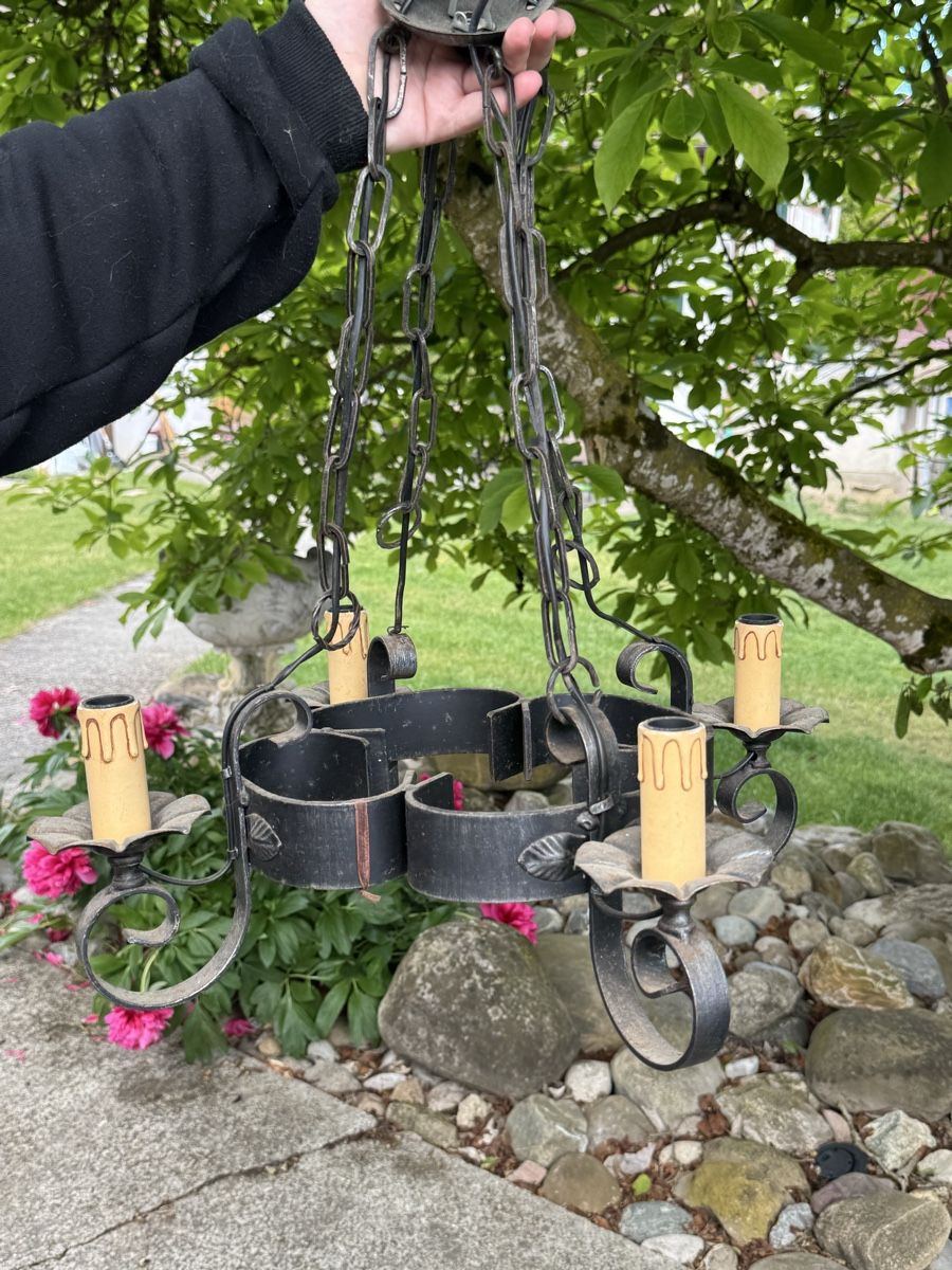 Lampadari & plafoniere: Rustikale Eisen-Hängelampe, Dachbodenfund – Usato da Uhwiesen venduto da mic_kd6g