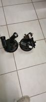 schwarze Dreierspotlampen, 2 Stück