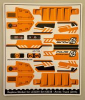 Lego Technic 42038 Arctic Truck Stickerset Replica