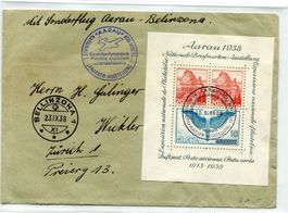 1938 W 11 Block auf Brief v. Aarau