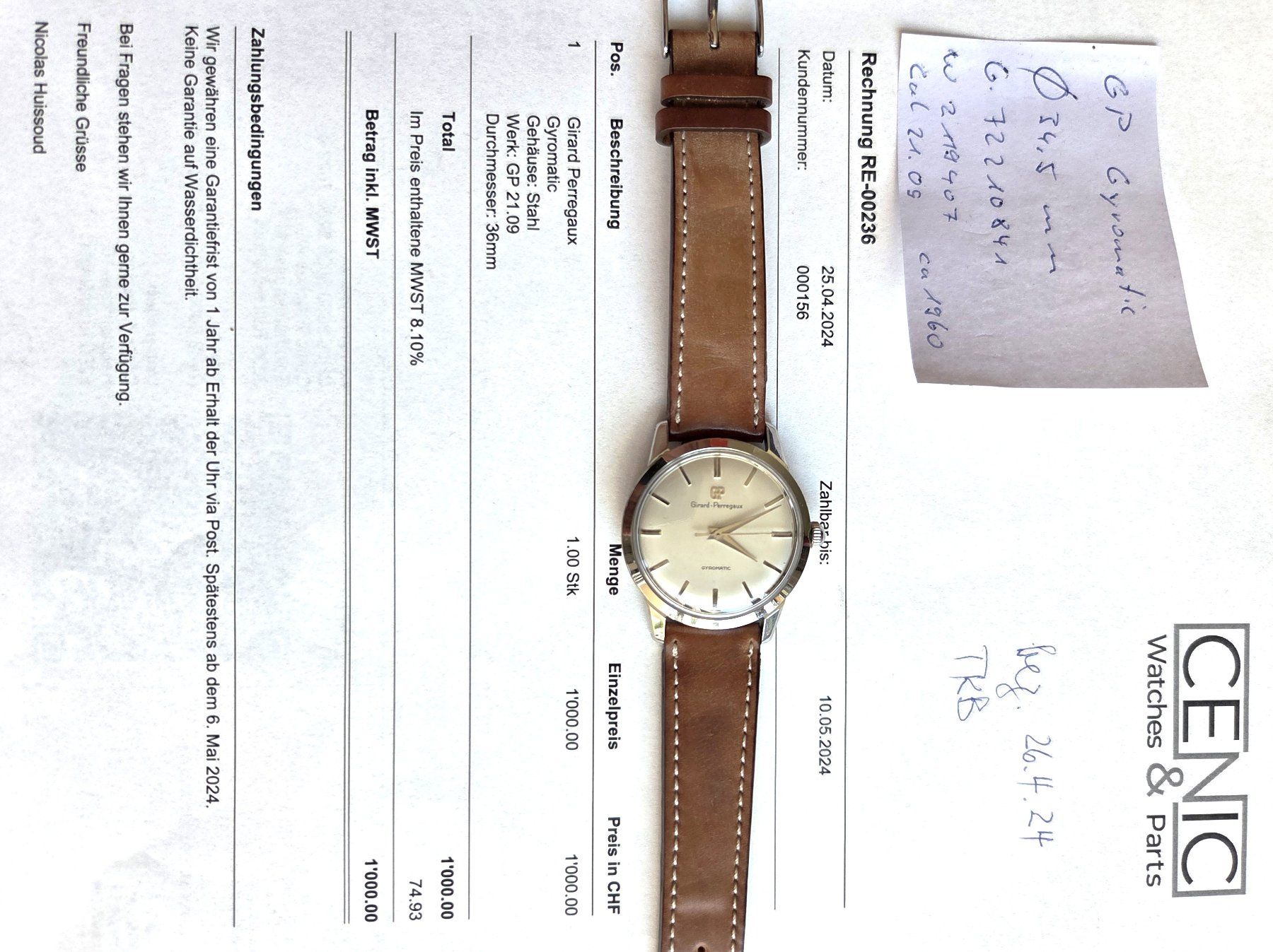 Girard-Perregaux Uhren: Girard-Perregaux, Gyromatic – Gebraucht aus Bottighofen von Absaras 1
